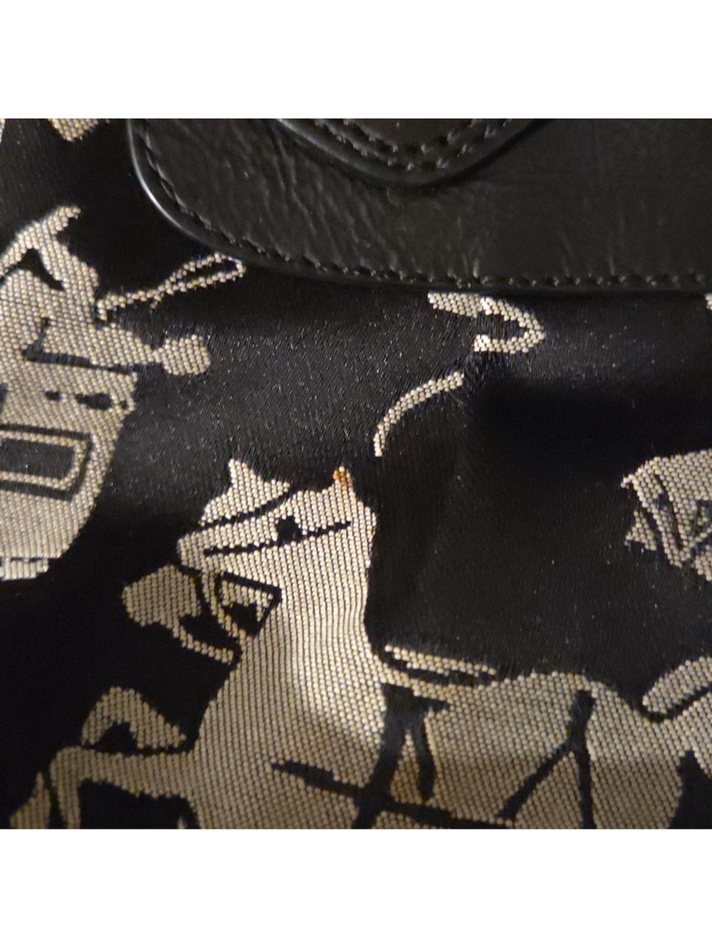 Coach Black and Cream Signature Horse & Carriage Satchel - Picture 7 of 8